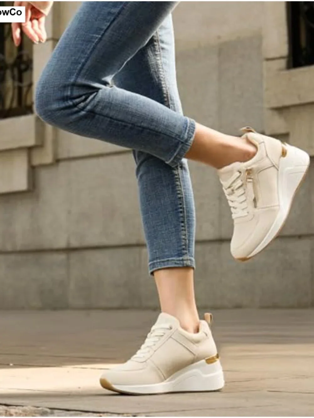 Women's Wedge Sneakers Platform Tennis Shoes Knit Breathable